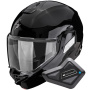 Casque Klapp Scorpion Exo-Tech II Solid Black + Kit Bluetooth BT Mini
