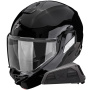 Casque Klapp Scorpion Exo-Tech II Solid Black + Kit bluetooth Exo-Com Link-1
