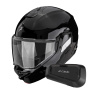 Casque Klapp Scorpion Exo-Tech II Solid Black + Kit Bluetooth Spirit