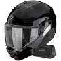 Casque Klapp Scorpion Exo-Tech II Solid Black + Kit Bluetooth Spirit
