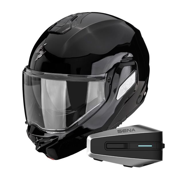 Klapp Scorpion Exo-Tech II Solid Black + Kit Bluetooth Vortex HD
