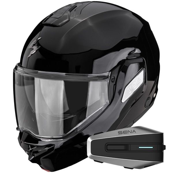 Klapp Scorpion Exo-Tech II Solid Black + Kit Bluetooth Vortex HD