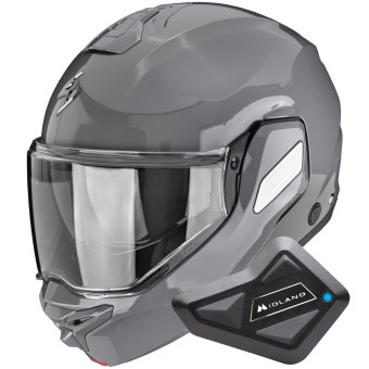 Klapp Scorpion Exo-Tech II Solid Cement Grey + Kit Bluetooth BT Mini