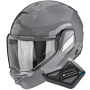Casque Klapp Scorpion Exo-Tech II Solid Cement Grey + Kit Bluetooth BT Mini