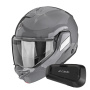Casque Klapp Scorpion Exo-Tech II Solid Cement Grey + Kit Bluetooth Spirit