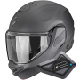 Casque Klapp Scorpion Exo-Tech II Solid Matt Anthracite + Kit Bluetooth BT Mini