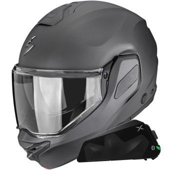 Klapp Scorpion Exo-Tech II Solid Matt Anthracite + Kit bluetooth Exo-Com Link-1C