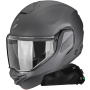 Casque Klapp Scorpion Exo-Tech II Solid Matt Anthracite + Kit bluetooth Exo-Com Link-1C