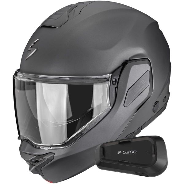 Klapp Scorpion Exo-Tech II Solid Matt Anthracite + Kit Bluetooth Spirit