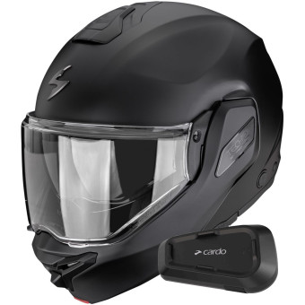Casque Klapp Scorpion Exo-Tech II Solid Matt Black + Kit Bluetooth Spirit Casque Klapp Scorpion Exo-Tech II Solid Matt Black + Kit Bluetooth Spirit