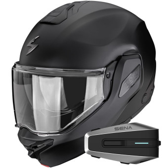 Casque Klapp Scorpion Exo-Tech II Solid Matt Black + Kit Bluetooth Vortex HD Casque Klapp Scorpion Exo-Tech II Solid Matt Black + Kit Bluetooth Vortex HD