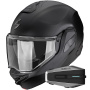 Casque Klapp Scorpion Exo-Tech II Solid Matt Black + Kit Bluetooth Vortex HD