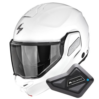 Klapp Scorpion Exo-Tech II Solid White + Kit Bluetooth BT Mini