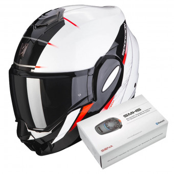 Klapp Scorpion Exo Tech Primus Pearl White Black + Kit Bluetooth SMH5