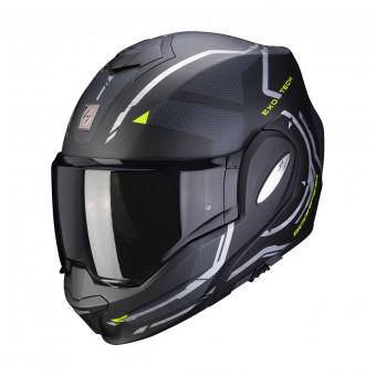 Scorpion Exo Tech Square Matt Black Neon Yellow + Kit Bluetooth Sena 5S