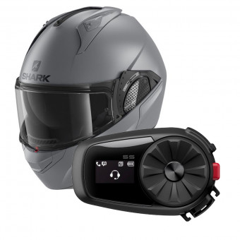 Klapp Shark EVO GT Blank Mat AMA + Kit Bluetooth 5S