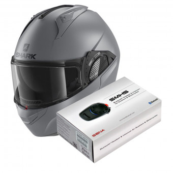 Klapp Shark EVO GT Blank Mat AMA + Kit Bluetooth Sena SMH5