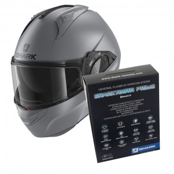 Klapp Shark EVO GT Blank Mat AMA + Kit Bluetooth Sharktooth Prime