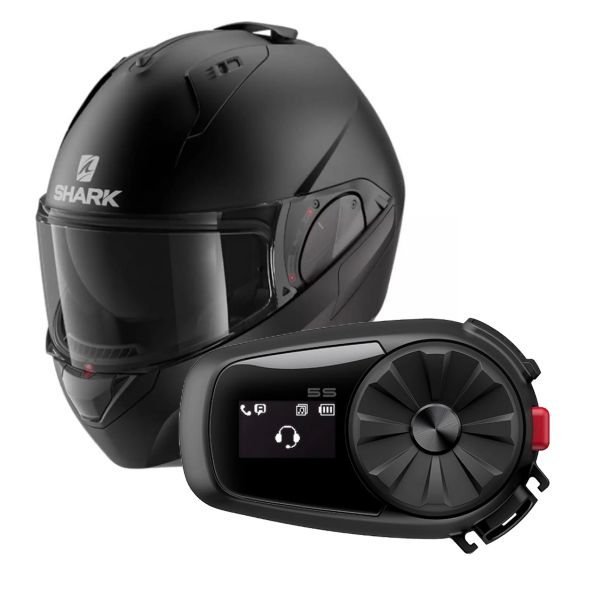 Klapp Shark EVO GT Blank Mat KMA + Kit Bluetooth 5S