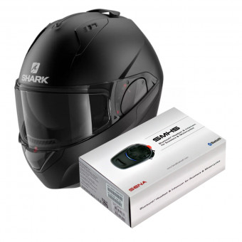 Klapp Shark EVO GT Blank Mat KMA + Kit Bluetooth Sena SMH5
