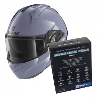 Klapp Shark EVO GT Blank S01 + Kit Bluetooth Sharktooth Prime
