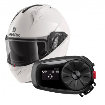 Klapp Shark EVO GT Blank WHU + Kit Bluetooth 5S