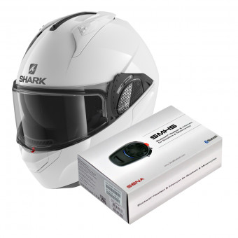 Klapp Shark EVO GT Blank WHU + Kit Bluetooth Sena SMH5