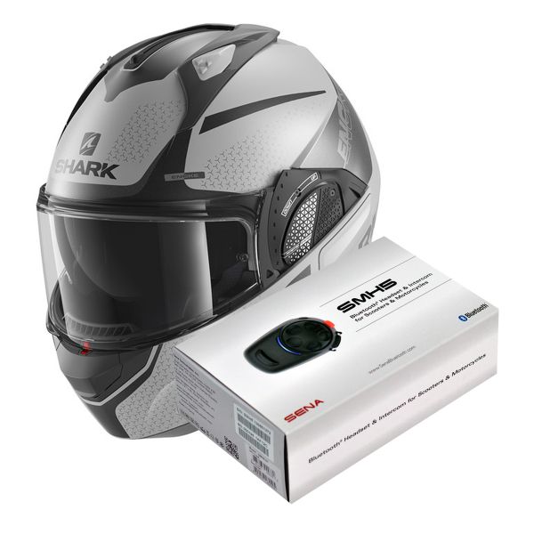 Klapp Shark EVO GT Encke Mat SAK + Kit Bluetooth Sena SMH5