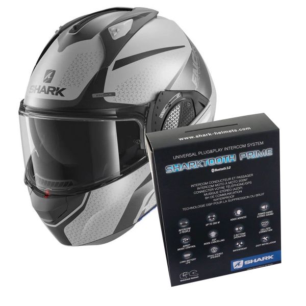 Klapp Shark EVO GT Encke Mat SAK + Kit Bluetooth Sharktooth Prime