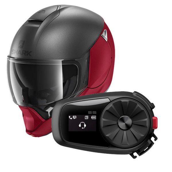 Klapp Shark Evojet Dual Blank Mat RAR + Kit Bluetooth 5S Solo