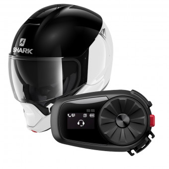 Klapp Shark Evojet Dual Blank WKW + Kit Bluetooth 5S Solo
