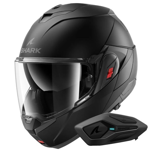 Klapp Shark Oxo Blank Mat KMA + Kit Bluetooth Sena for Shark Klapp Shark Oxo Blank Mat KMA + Kit Bluetooth Sena for Shark