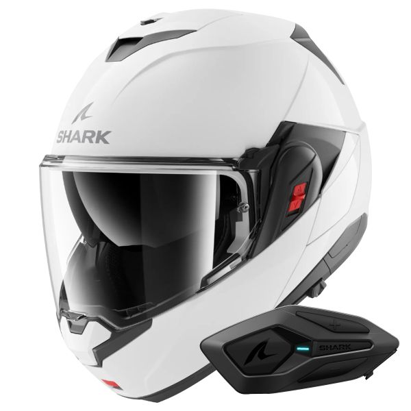 Klapp Shark Oxo Blank W05 + Kit Bluetooth Sena for Shark Klapp Shark Oxo Blank W05 + Kit Bluetooth Sena for Shark