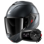 Casque Klapp Shark Oxo Dark Shadow Mat B16 + Kit Bluetooth 5S Solo