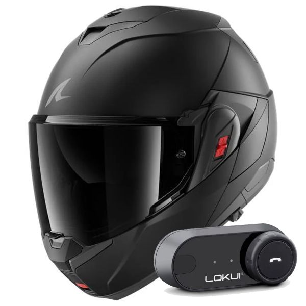 Klapp Shark Oxo Dark Shadow Mat KMA + Kit Bluetooth Lokui K30 Klapp Shark Oxo Dark Shadow Mat KMA + Kit Bluetooth Lokui K30