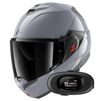 Casque Klapp Shark Oxo Dark Shadow S05 + Kit bluetooth 5R Lite Solo Casque Klapp Shark Oxo Dark Shadow S05 + Kit bluetooth 5R Lite Solo