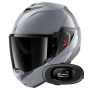Casque Klapp Shark Oxo Dark Shadow S05 + Kit bluetooth 5R Lite Solo