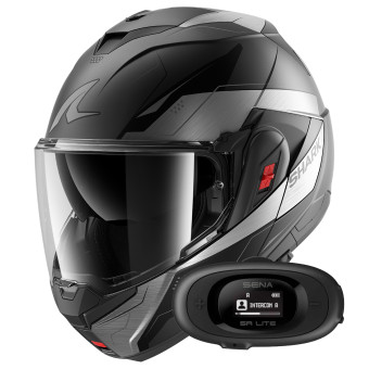 Casque Klapp Shark Oxo Mekarium Mat AUK + Kit bluetooth 5R Lite Solo