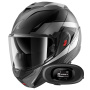 Casque Klapp Shark Oxo Mekarium Mat AUK + Kit bluetooth 5R Lite Solo