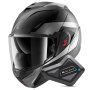 Casque Klapp Shark Oxo Mekarium Mat AUK + Kit Bluetooth BT Mini