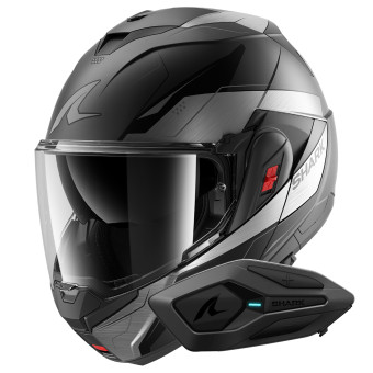 Casque Klapp Shark Oxo Mekarium Mat AUK + Kit Bluetooth Sena for Shark Solo Casque Klapp Shark Oxo Mekarium Mat AUK + Kit Bluetooth Sena for Shark Solo
