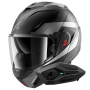 Casque Klapp Shark Oxo Mekarium Mat AUK + Kit Bluetooth Sena for Shark Solo