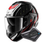 Casque Klapp Shark Oxo Rydger KSR + Kit Bluetooth BT Mini