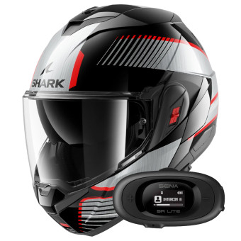 Casque Klapp Shark Oxo Sikter KUS + Kit bluetooth 5R Lite Solo Casque Klapp Shark Oxo Sikter KUS + Kit bluetooth 5R Lite Solo