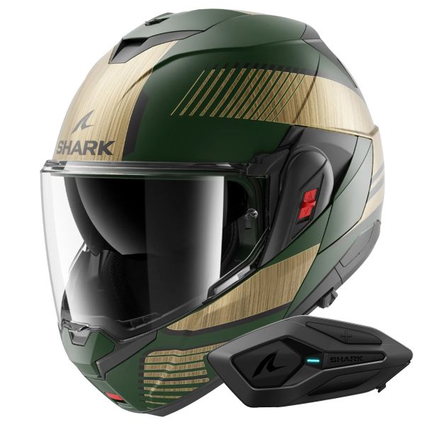 Klapp Shark Oxo Sikter Mat GUQ + Kit Bluetooth Sena for Shark