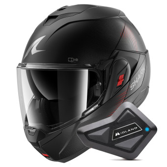 Casque Klapp Shark Oxo SP Lyne Mat KAA + Kit Bluetooth BT Mini Casque Klapp Shark Oxo SP Lyne Mat KAA + Kit Bluetooth BT Mini