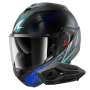 Casque Klapp Shark Oxo Speed-Tech KBW + Kit Bluetooth Sena for Shark Solo
