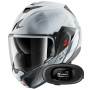 Casque Klapp Shark Oxo Speed-Tech SWK + Kit bluetooth 5R Lite Solo