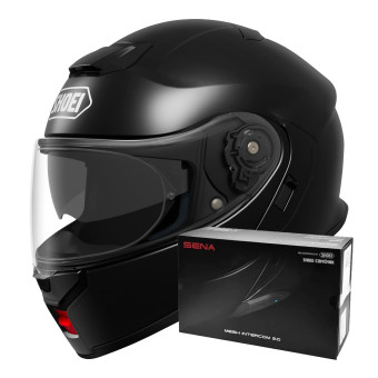 Klapp Shoei Neotec 3 Black + Intercom Sena SRL-03
