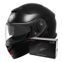 Casque Klapp Shoei Neotec 3 Black + Intercom Sena SRL-03